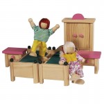 Vila Rosa Eichhorn - Casuta de joaca cu mobilier din lemn inclus  cu doua nivele 